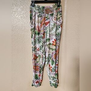 Blue Island Soft Floral Pants Size M/L